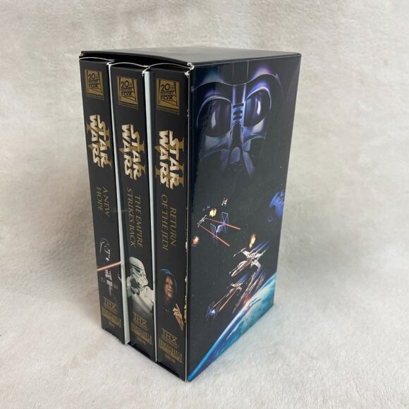 Star Wars Trilogy Episodes IV V VI 1977-1983 Mark Hamill Harrison Ford VHS - Picture 1 of 5